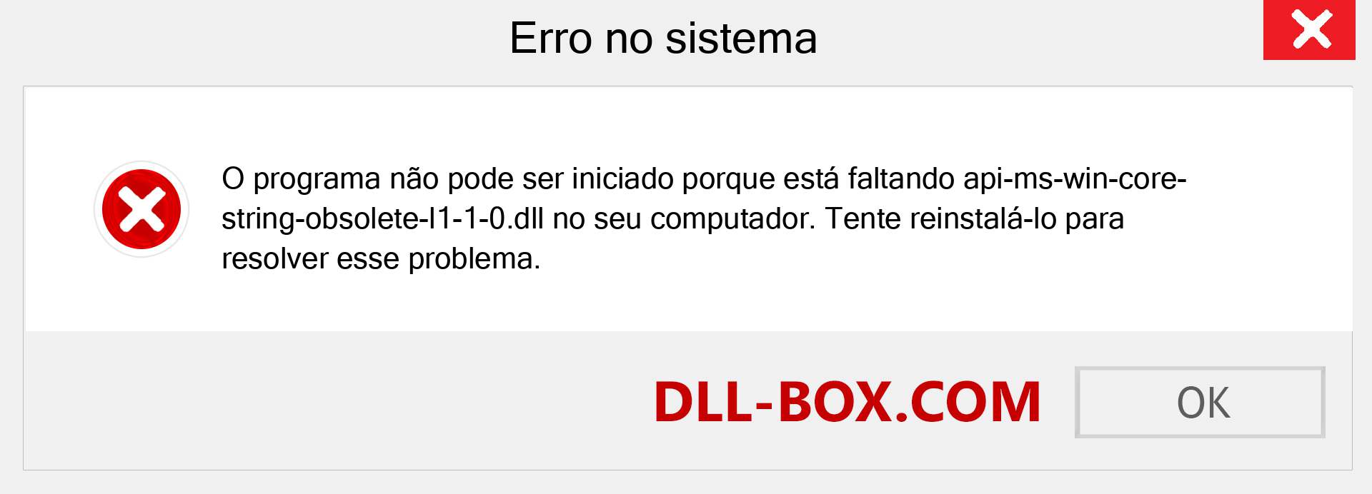 Arquivo api-ms-win-core-string-obsolete-l1-1-0.dll ausente ?. Download para Windows 7, 8, 10 - Correção de erro ausente api-ms-win-core-string-obsolete-l1-1-0 dll no Windows, fotos, imagens